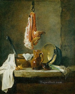 Jean Baptiste Simeon Chardin Painting - Beef still life Jean Baptiste Simeon Chardin